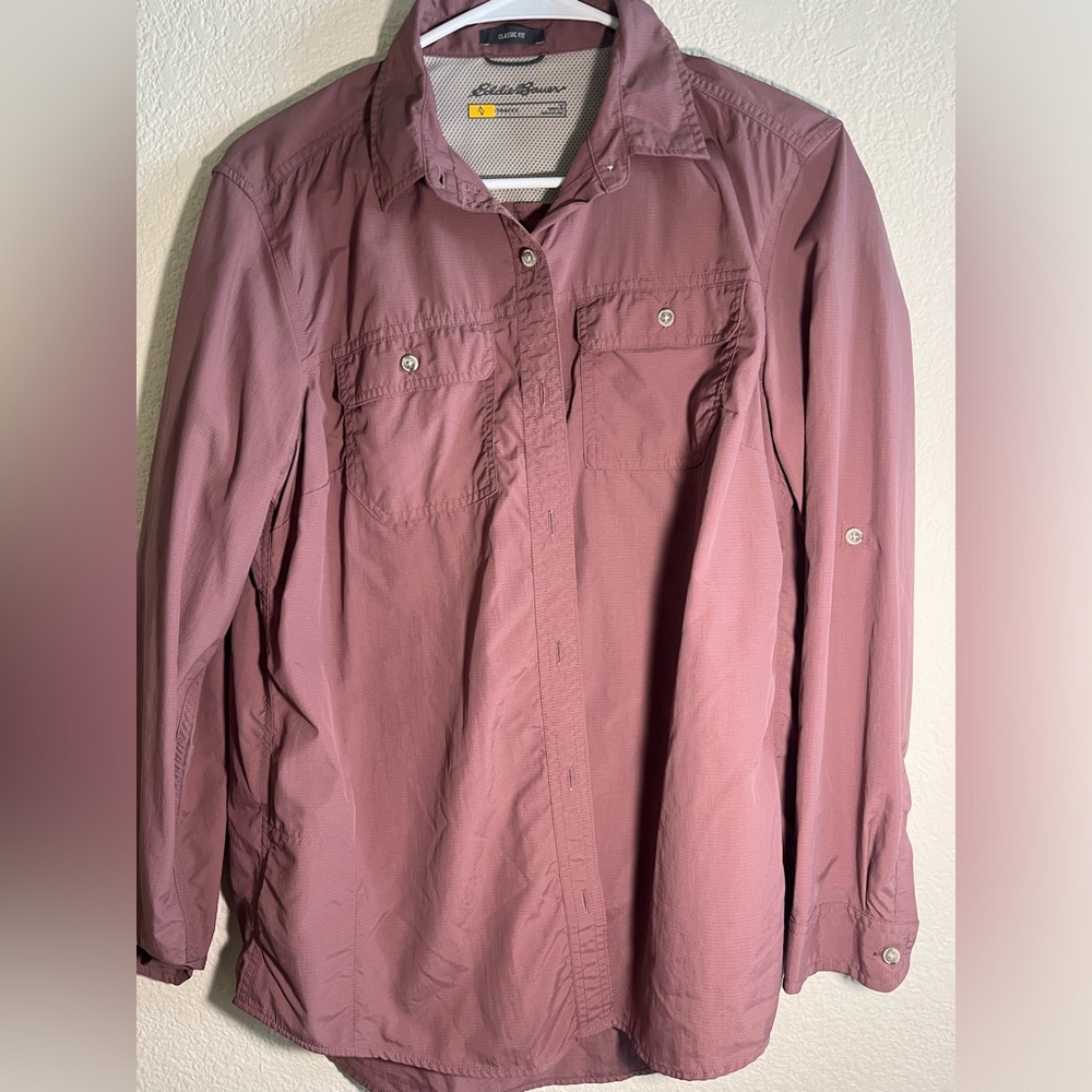 Eddie Bauer Mauve Hiking Button Up